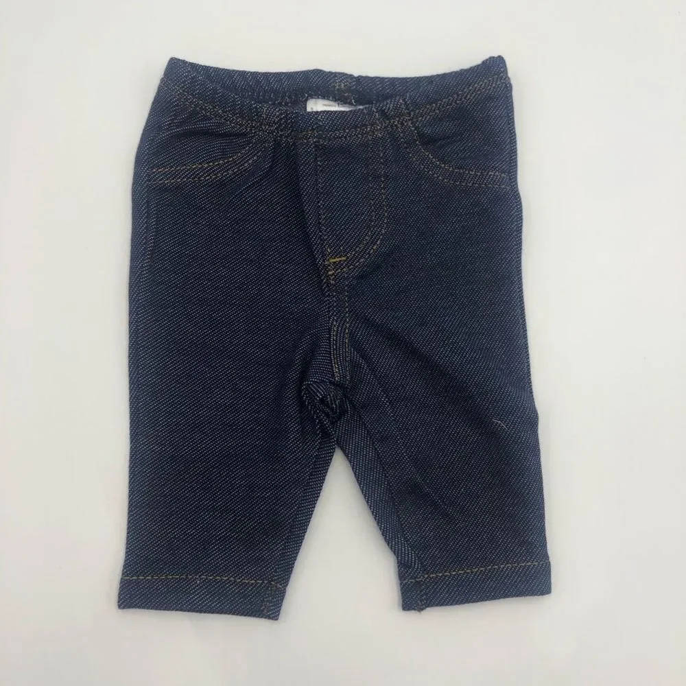 New Carter’s Coral Butterfly Bodysuit & Navy‎ Denim Pants For Newborn Girl